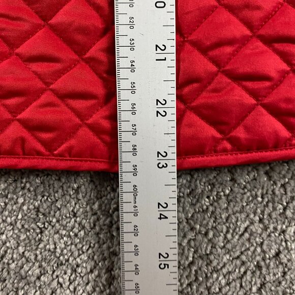 J. McLaughlin Vest Women's Medium Red Quilted Corduroy Collar - Picture 12 of 13